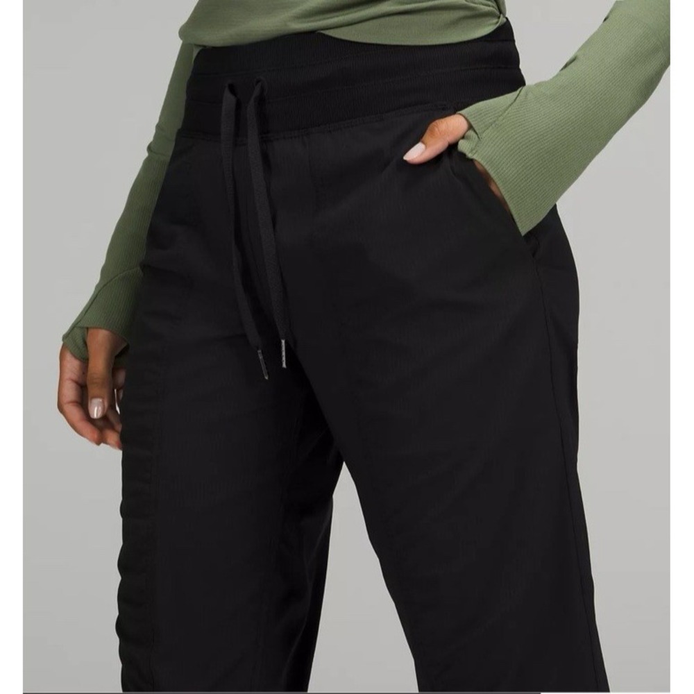 Lululemon Dance Studio Mid-Rise Full Jogger Pants Lightweight Drawstring Black 4 - Picture 2 of 8
